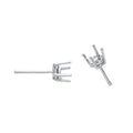 18ct W/G Earrings Mount 0.70-0.75ctw