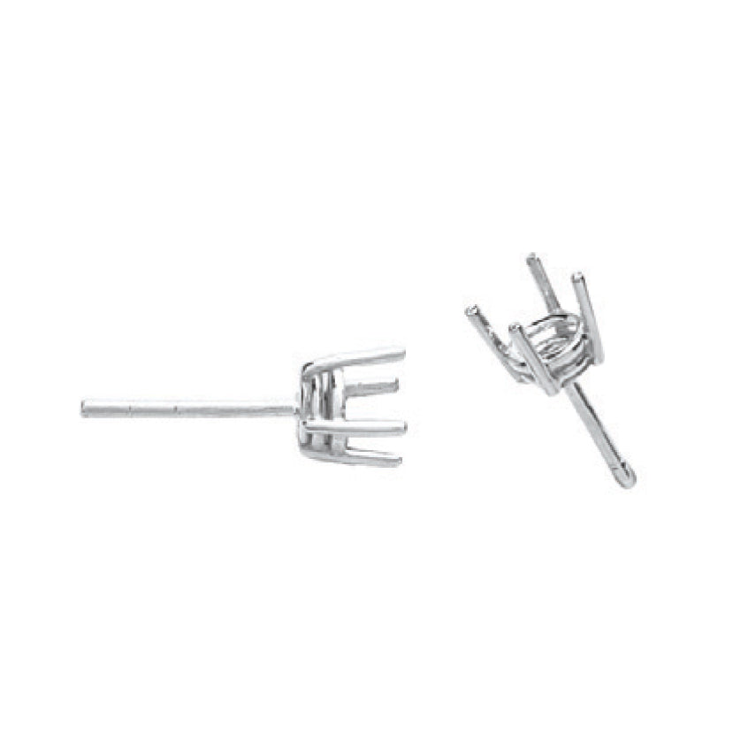 18ct W/G Earrings Mount 0.70-0.75ctw