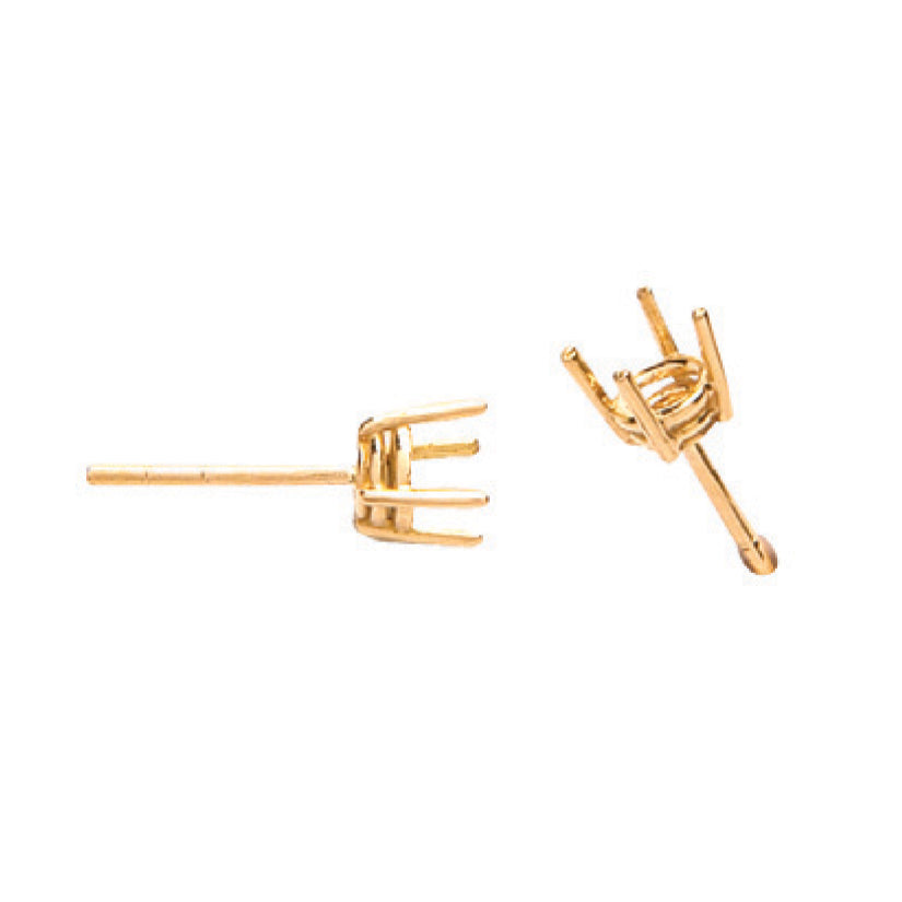 18ct Y/G Earrings Mount 0.70-0.75ctw