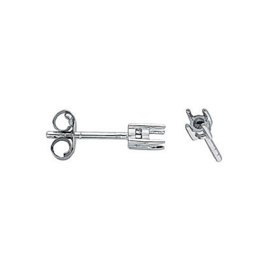 9ct W/G Earrings Mount 0.15ctw