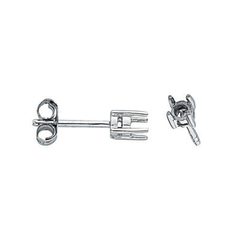 9ct W/G Earrings Mount 0.20ctw