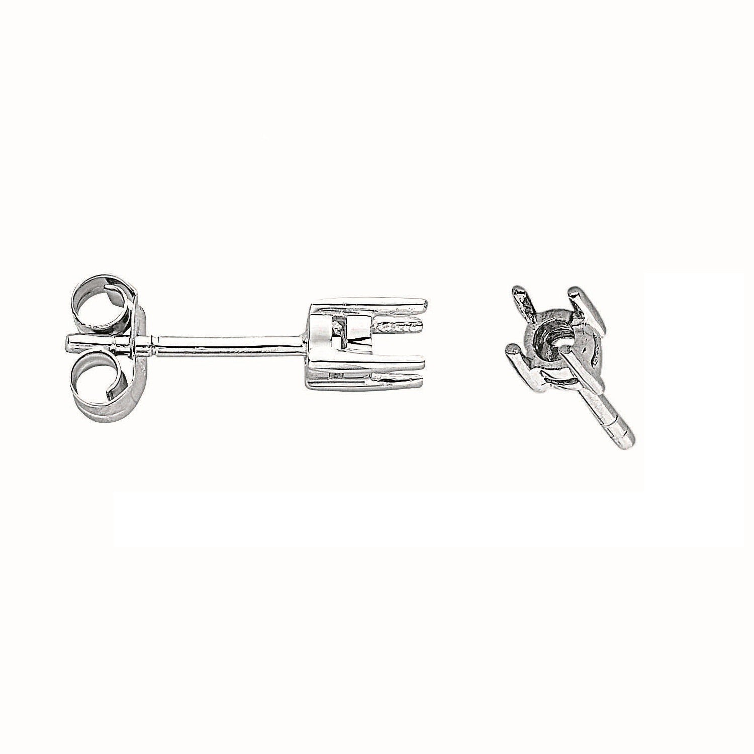 9ct W/G Earrings Mount 0.25ctw
