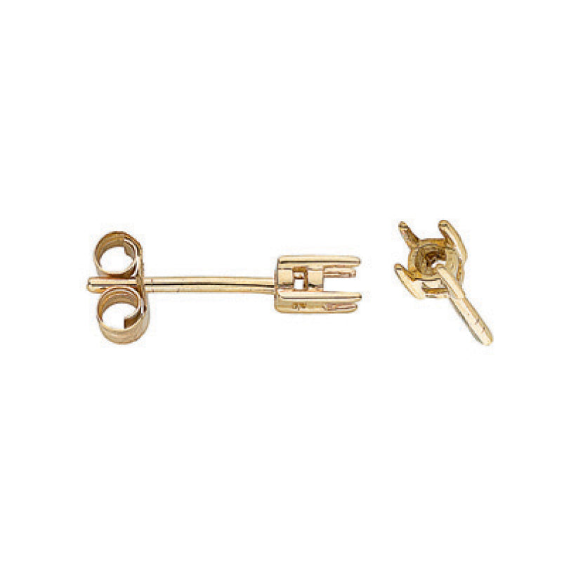 9ct Y/G Earrings Mount 0.15ctw