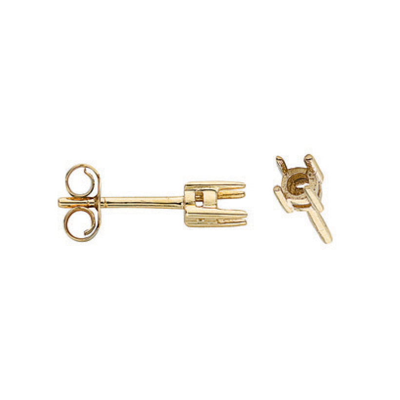 9ct Y/G Earrings Mount 0.20ctw