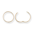 9ct Y/G 16mm Plain Hinged Sleepers