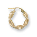 Y/G 17mm Twisted Hoop Earrings