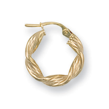 Y/G 17mm Twisted Hoop Earrings