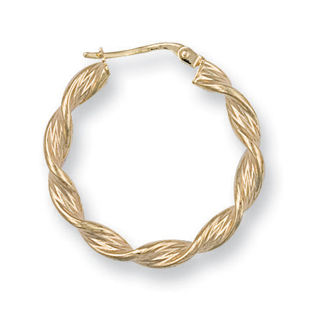 Y/G 27mm Twisted Hoop Earrings