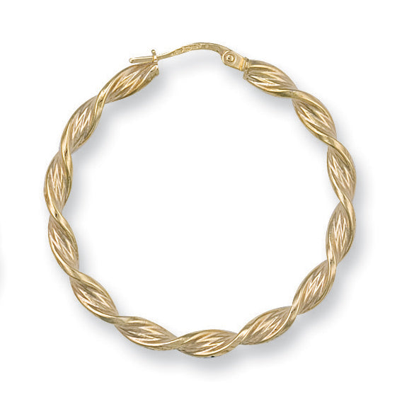 Y/G 37mm Twisted Hoop Earrings
