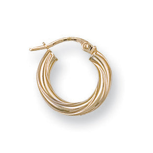 Y/G 16mm Twisted Hoop Earrings