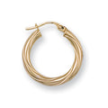 Y/G 21mm Twisted Hoop Earrings