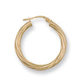 Y/G 26mm Twisted Hoop Earrings