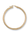 Y/G 46mm Twisted Hoop Earrings