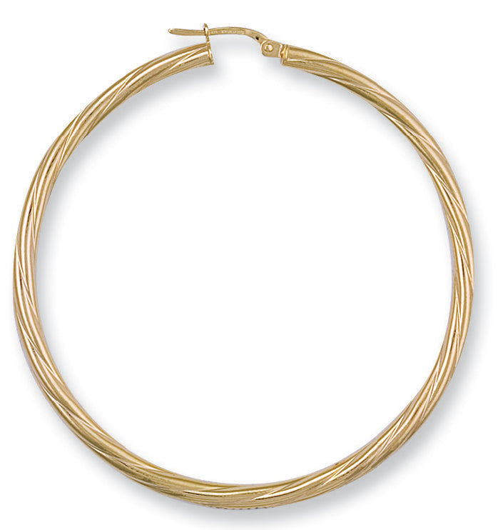 Y/G 54mm Twisted Hoop Earrings