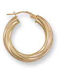 Y/G 23mm Twisted Hoop Earrings