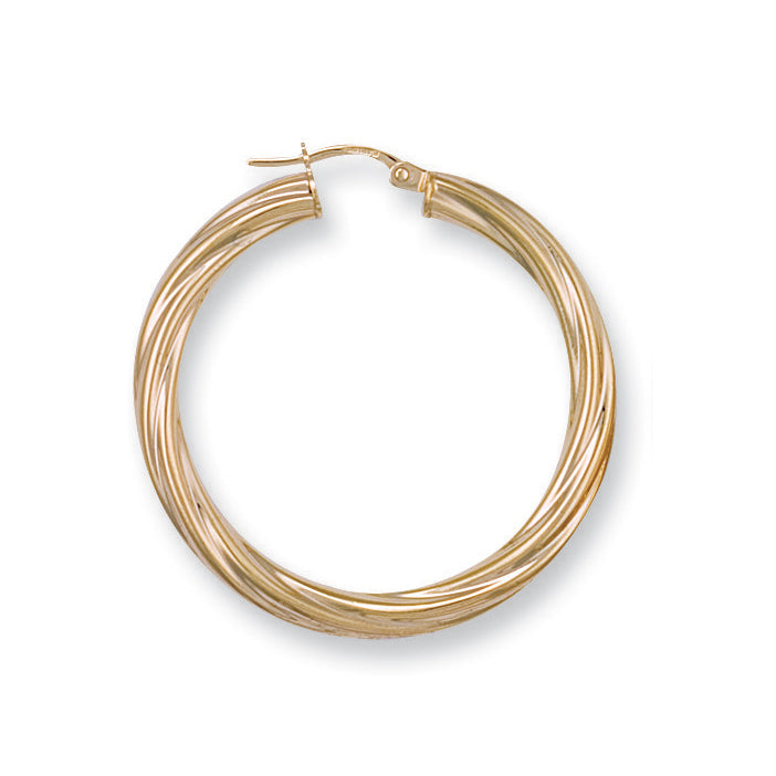 Y/G 37mm Twisted Hoop Earrings
