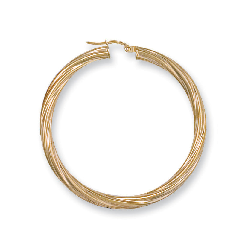 Y/G 47mm Twisted Hoop Earrings
