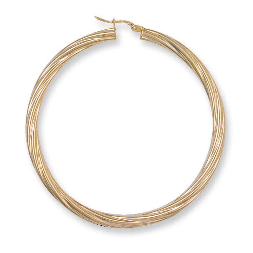 Y/G 57mm Twisted Hoop Earrings
