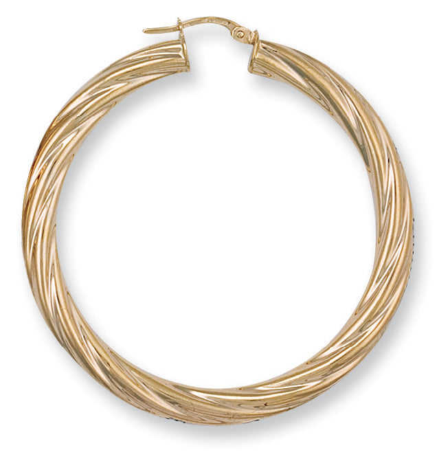 Y/G 49mm Twisted Hoop Earrings