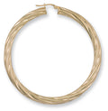 Y/G 59mm Twisted Hoop Earrings