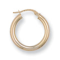 Y/G 21mm Round Tube Hoop Earrings