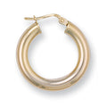 Y/G 24mm Round Tube Hoop Earrings
