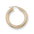 Y/G 28mm Round Tube Hoop Earrings