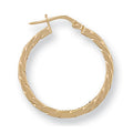 Y/G 24mm Twisted Hoop Earrings