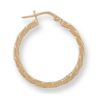Y/G 24mm Twisted Hoop Earrings