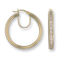 Y/G 29mm Cz Hoop Earrings