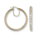 Y/G 35mm Cz Hoop Earrings