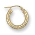 Y/G 16mm Frosted Tube Hoop Earrings