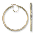 Y/G Cz Hoop Earrings