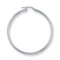 W/G 40mm Round Tube Hoop Earrings