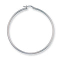 W/G 50mm Round Tube Hoop Earrings