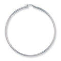 W/G 60mm Round Tube Hoop Earrings