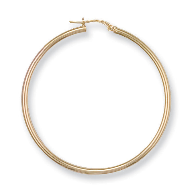 Y/G 40mm Round Tube Hoop Earrings