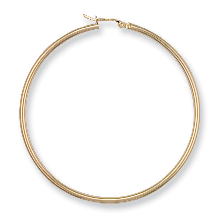 Y/G 50mm Round Tube Hoop Earrings