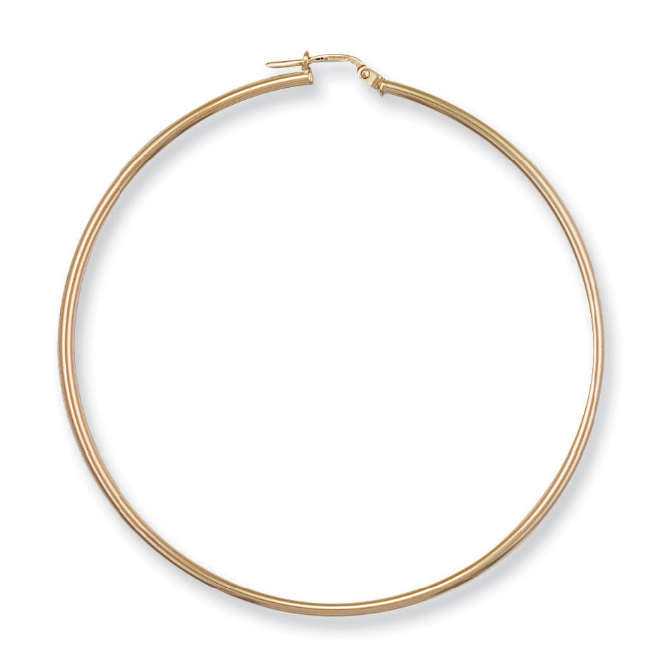 Y/G 60mm Round Tube Hoop Earrings