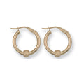 Y/G 17mm Glitter Ball Hoop Earrings