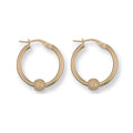 Y/G 20mm Glitter Ball Hoop Earrings