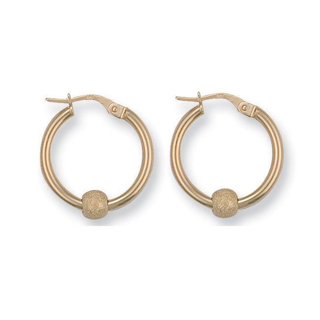 Y/G 20mm Glitter Ball Hoop Earrings