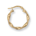 Y/G 21mm Twisted Hoop Earrings