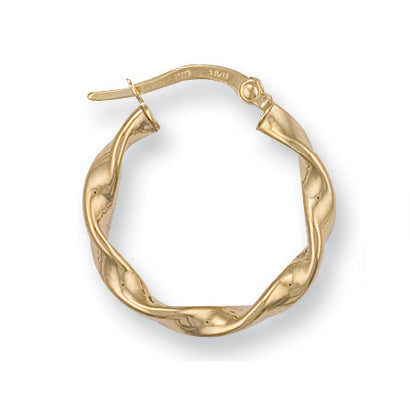 Y/G 21mm Twisted Hoop Earrings