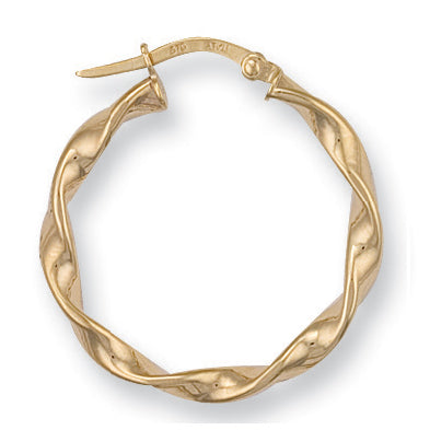 Y/G 26mm Twisted Hoop Earrings