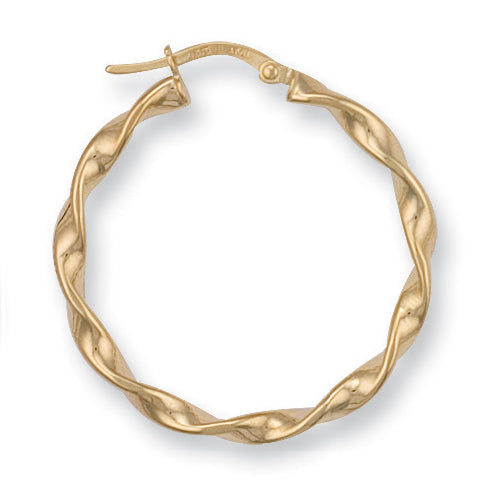 Y/G 31mm Twisted Hoop Earrings