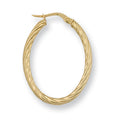 Y/G Twisted Oval Hoop Earrings