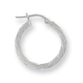 W/G 20mm Twisted Hoop Earrings
