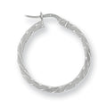 W/G 25mm Twisted Hoop Earrings