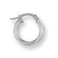 W/G 14mm Twisted Hoop Earrings